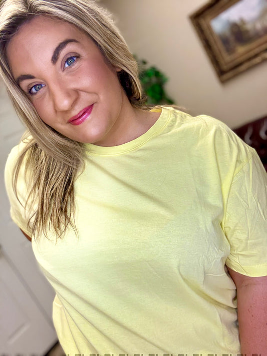 Washed Cotton Round Neckline Top