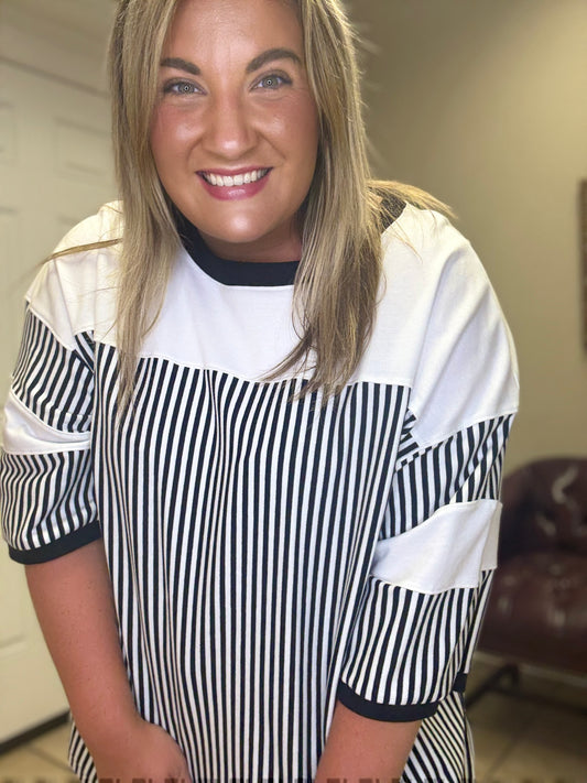 3/4 Sleeve White Birch Top
