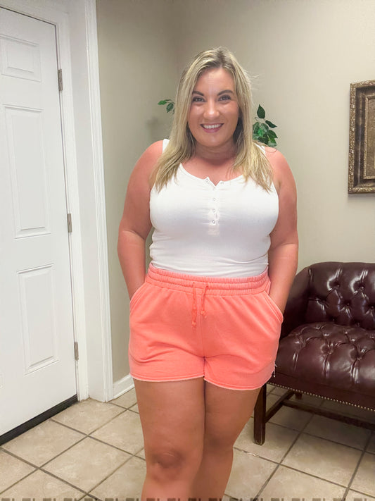 McKinley Lounge Shorts in Coral