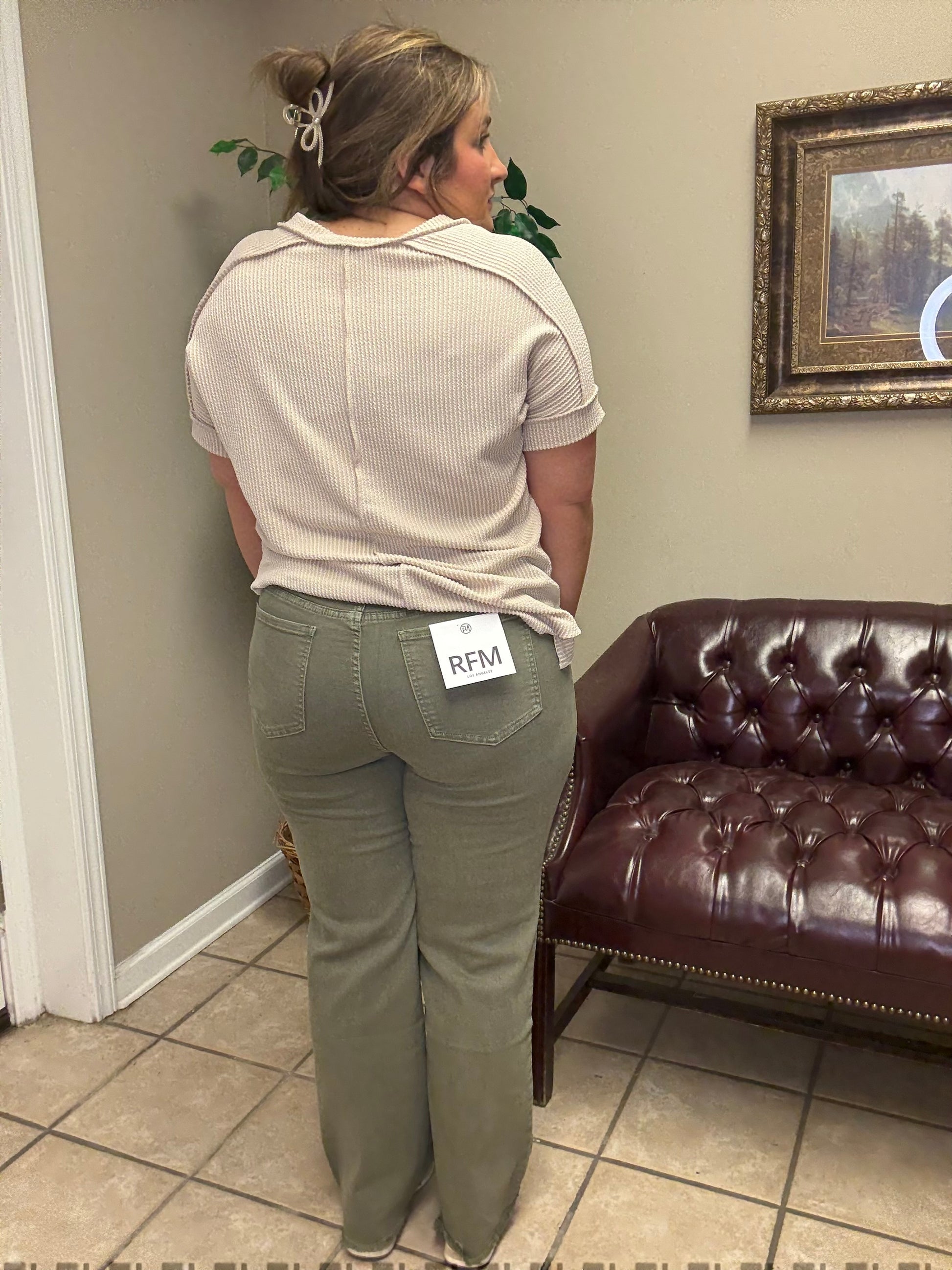 Chloe High Rise Frayed Wide Leg Pants