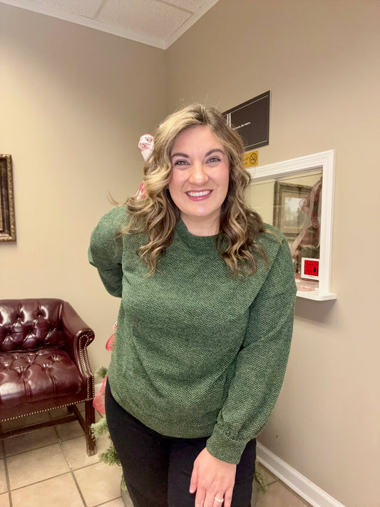 Round Neck Drop Shoulder Long sleeve Oversized Top