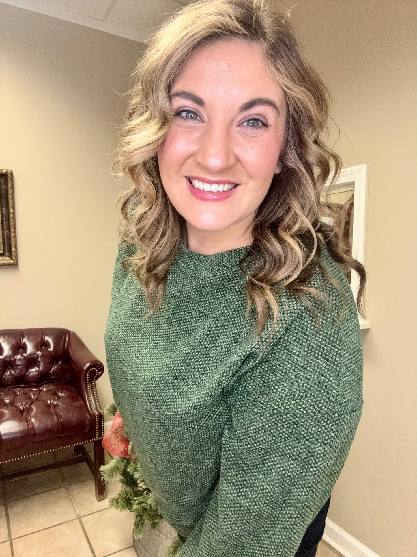 Round Neck Drop Shoulder Long sleeve Oversized Top