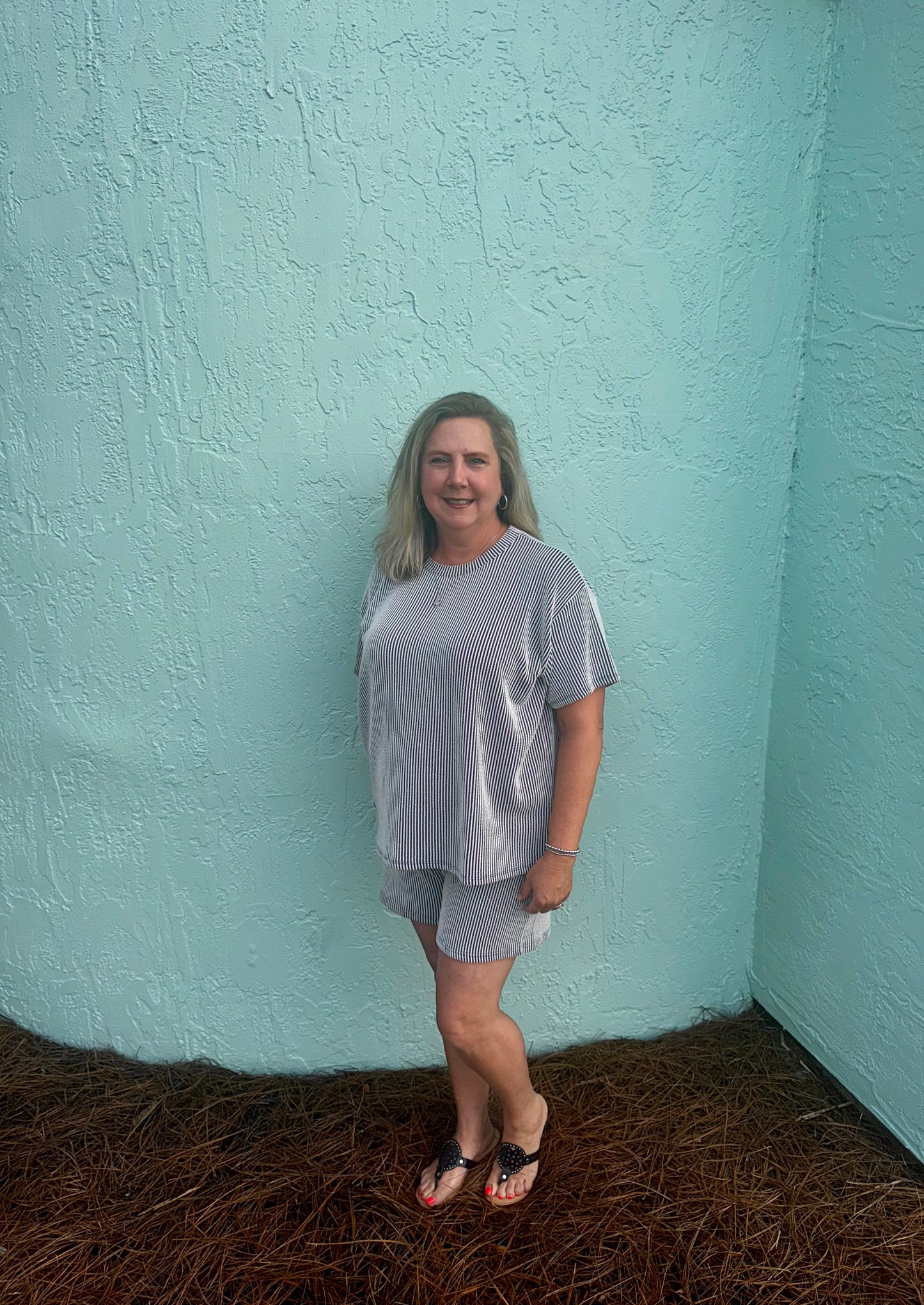 Corded Rib Short Sleeve Tee & Shorts