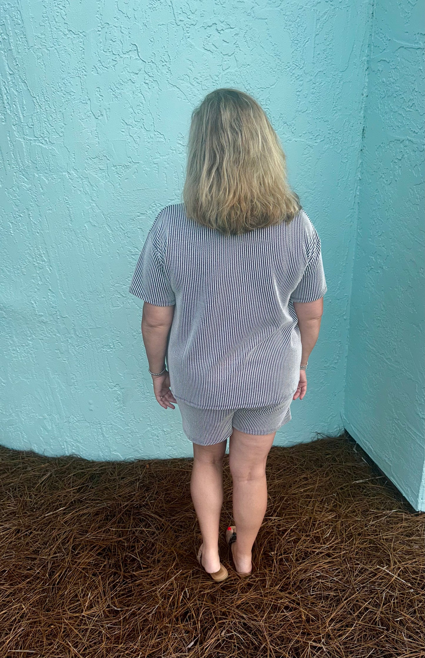 Corded Rib Short Sleeve Tee & Shorts