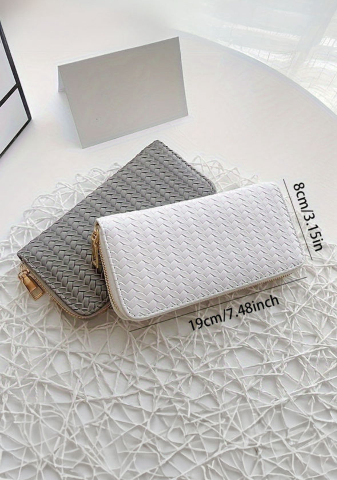 Grey Woven Wallet RTS