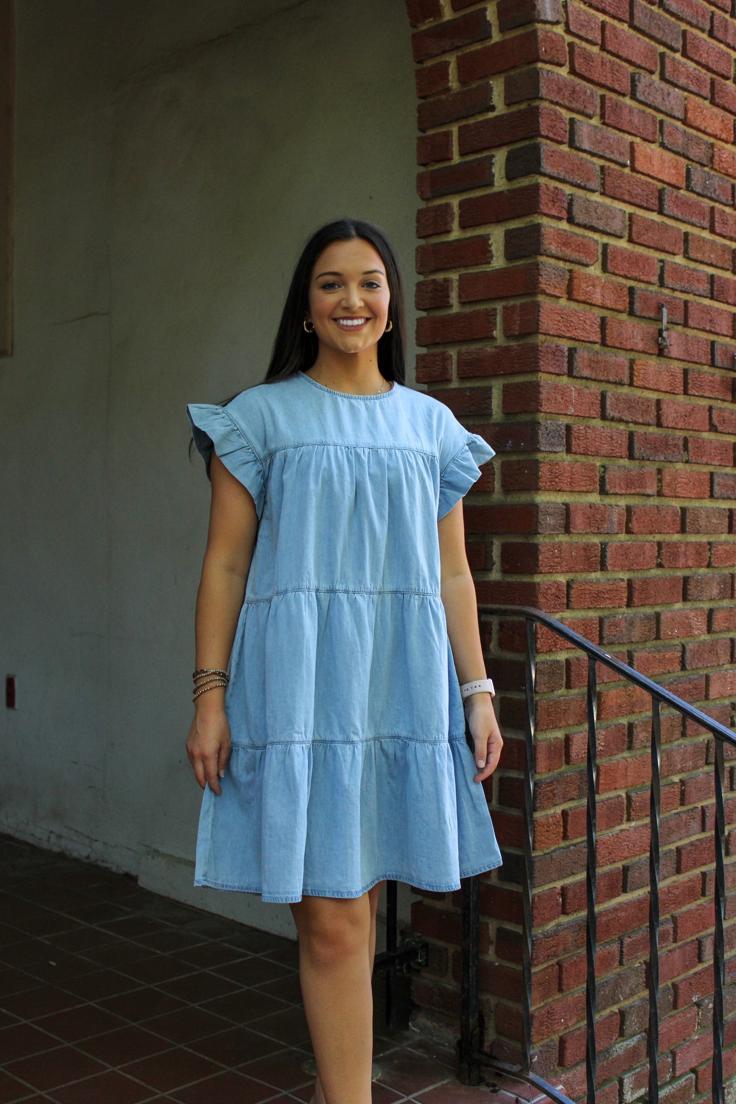 Denim Ruffle Dress LT