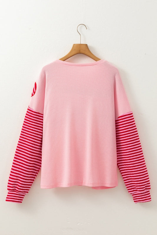 Pink Flower Patchwork Top