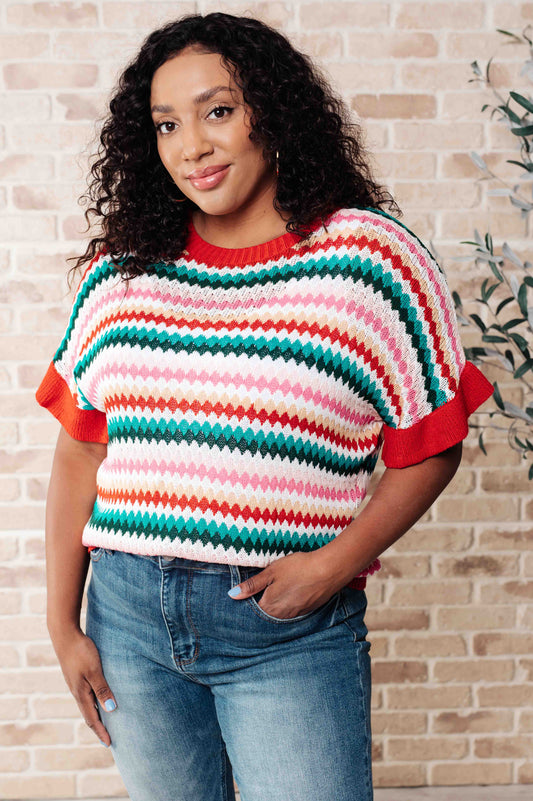 Striped Lightweight Sweater Knit , short sleeve Top
Round Neckline
Banded Ribbed Neckline
Dolman Sleeve
Exaggerated Banded Sleeve Cuff
Banded Ribbed Hemline
100% Viscose
True to Size