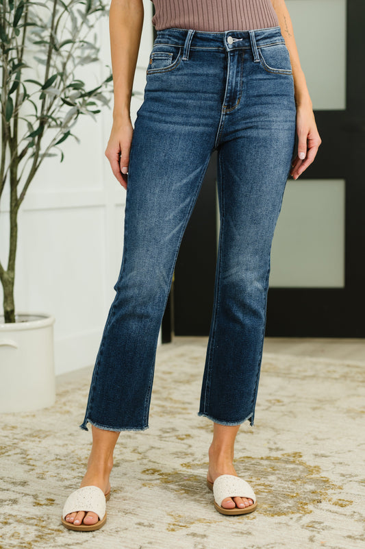 Judy Blue high waist dark wash kick flares