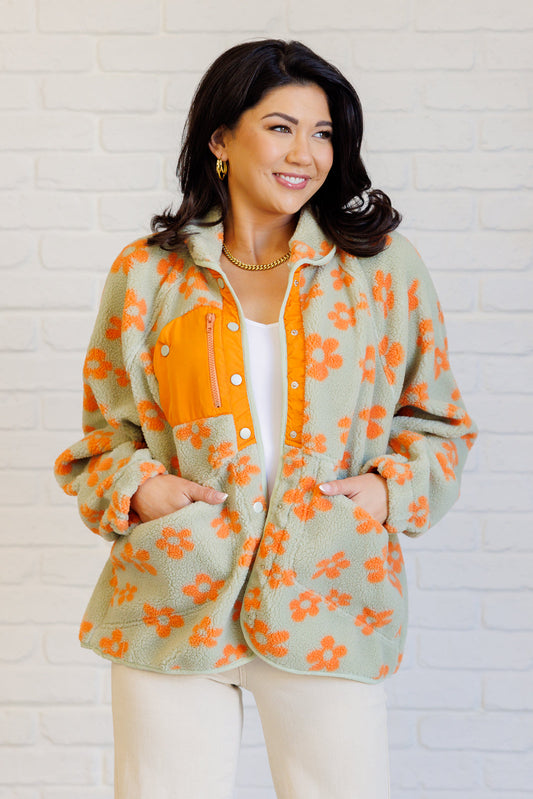 Floral fleece jacket by Haptics