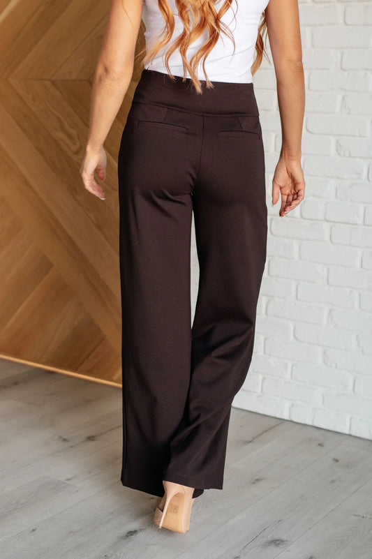 Magic wide Leg Pants in Chocolate
