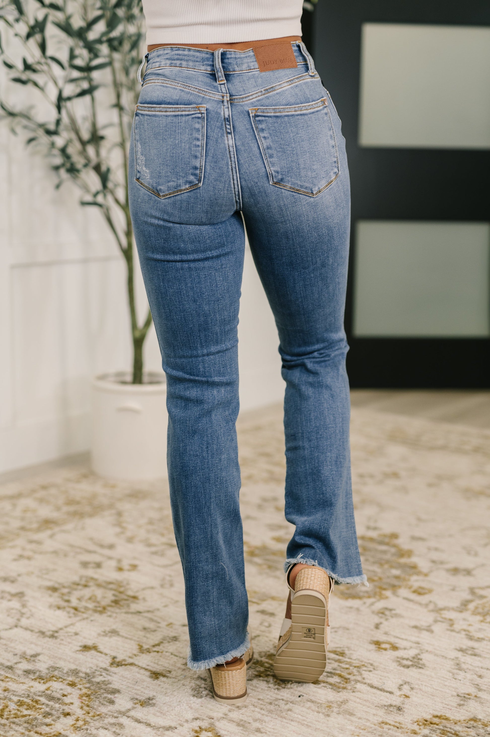 High Rise distressed bootcut jeans by Judy Blue