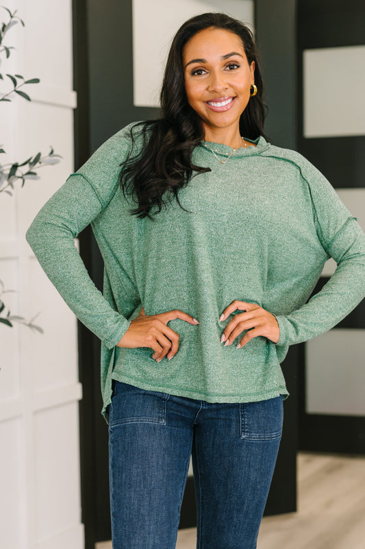 Long sleeve Brushed French Terry top by Zenana in Dark Green
High Stretch
Banded, Round Neckline
Drop Shoulder
Stepped Hem
Exposed Seam
95% Polyester, 5% Spandex
True to Size