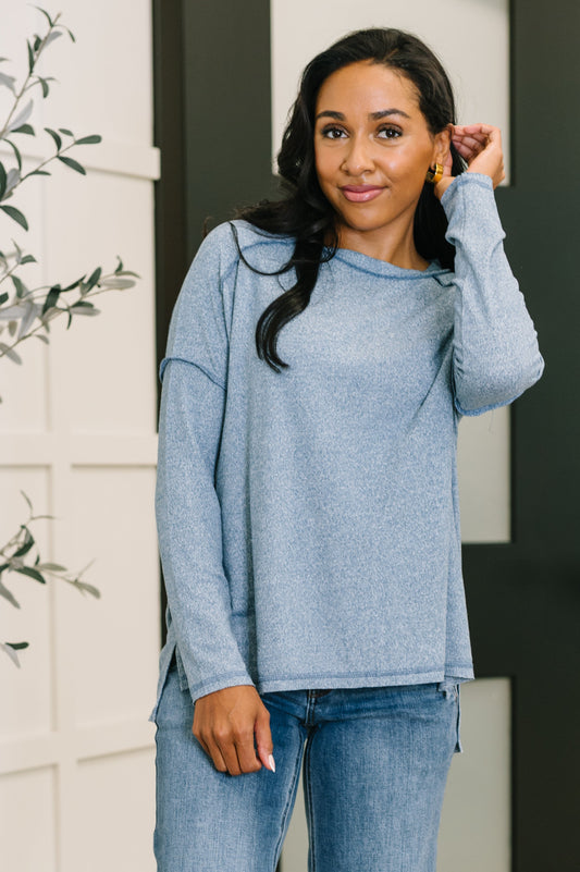 Long sleeve Brushed French Terry top by Zenana in Dusty Blue
High Stretch
Banded, Round Neckline
Drop Shoulder
Stepped Hem
Exposed Seam
95% Polyester, 5% Spandex
True to Size