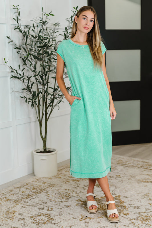 Sea Green, sleeveless, maxi dress 
