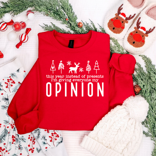 Red My Opinion Graphic Tee and Sweatshirt