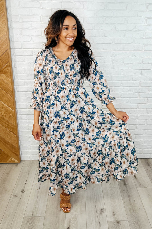 3/4 sleeve floral ruffled v neck dress
Poplin Woven
V-Neckline
Smocked Elastic Bodice
Elastic Waistline
Elastic Sleeve Cuff
Functional Side Pockets
Tiered
Ruffle Details
3/4 Lined
Self: 98% Polyester, 2% Rayon
Lining: 100% Polyester
True to Size