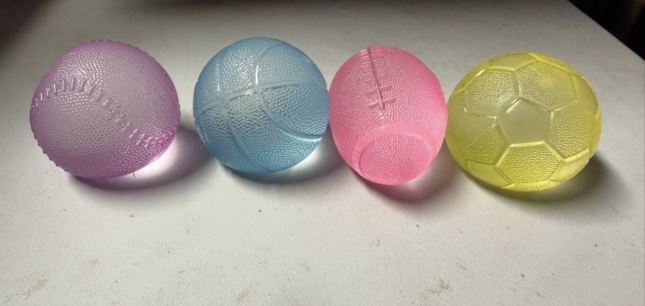 Colorful sports squishy toys including baseball, basketball, football and soccer ball slow-rise stress balls