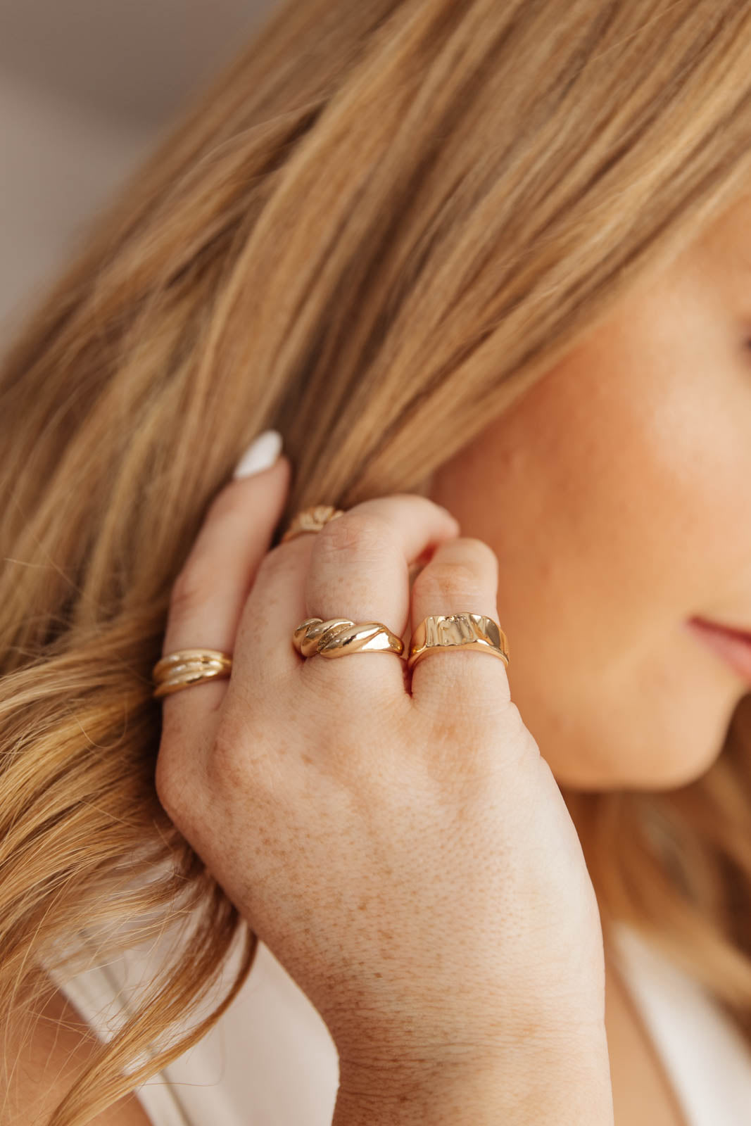 Set of 5 rings in Gold or Silver