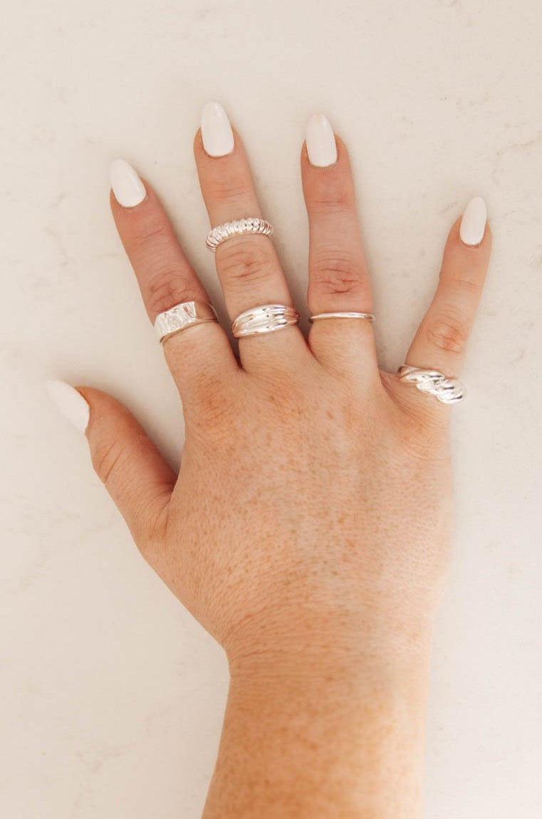 Set of 5 rings in Gold or Silver