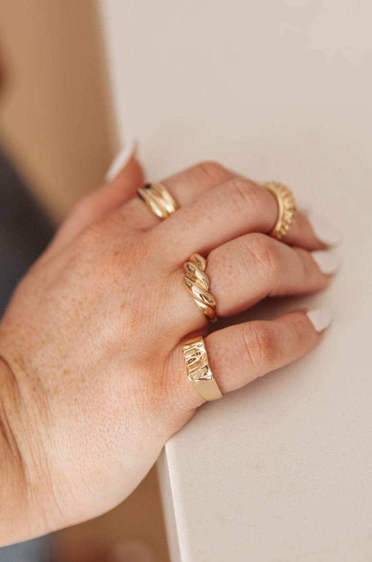 Set of 5 rings in Gold or Silver