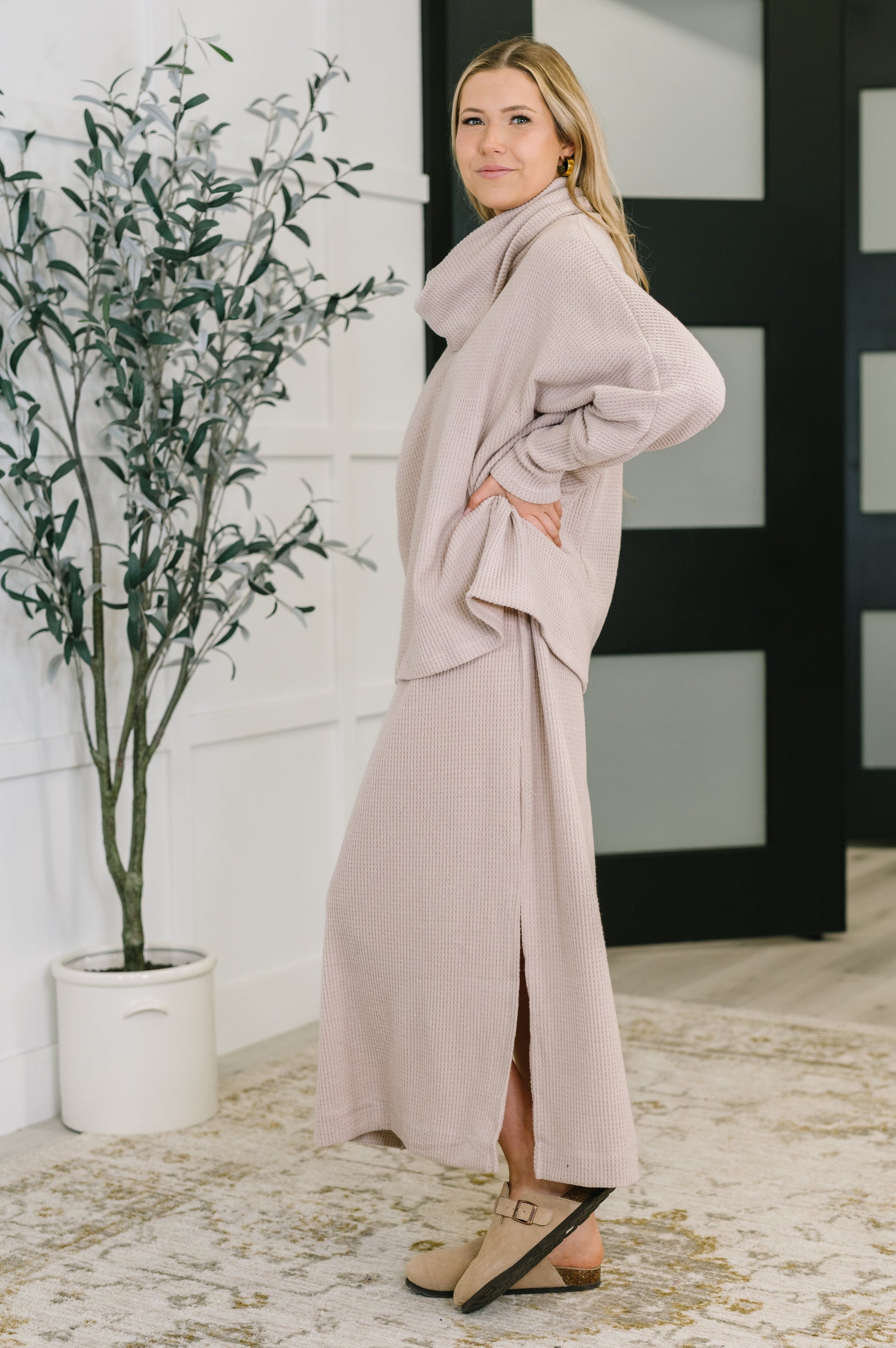 Dear Scarlett Dress Set in Oatmeal