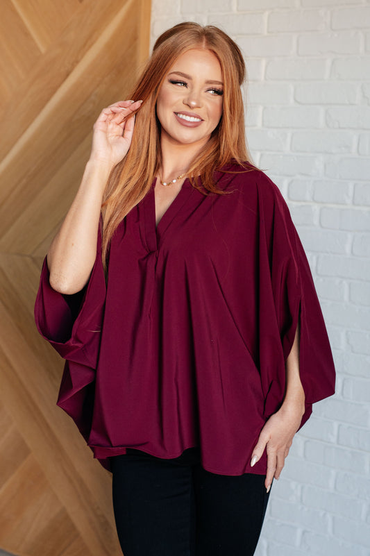 Blouse in Wine by Andree By Unit