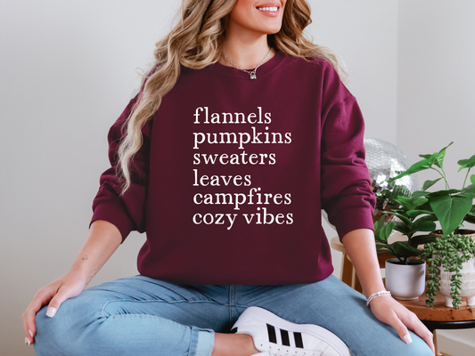 Flannels Pumpkins Sweatshirt in Maroon