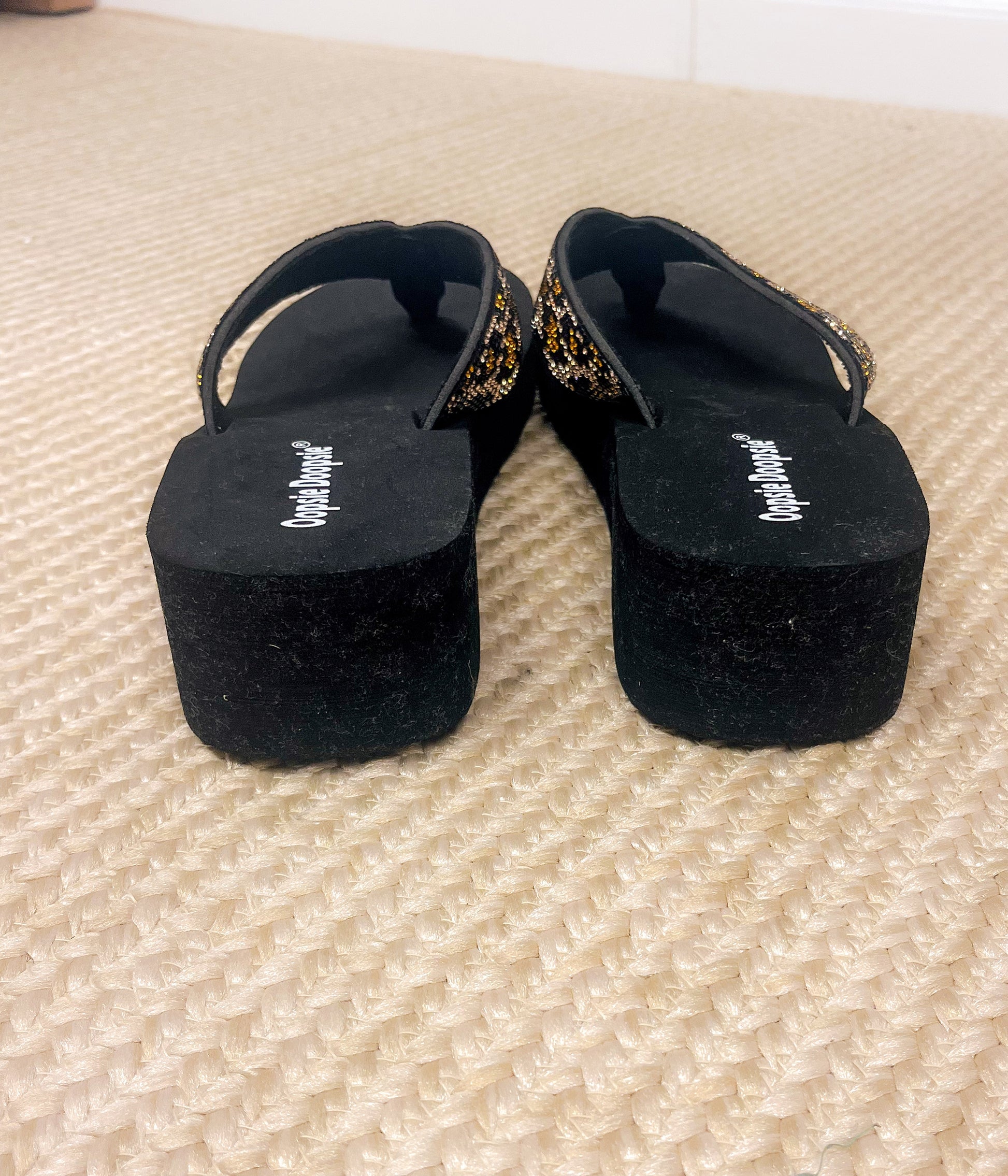 Rhinestone sandal in Cheetah