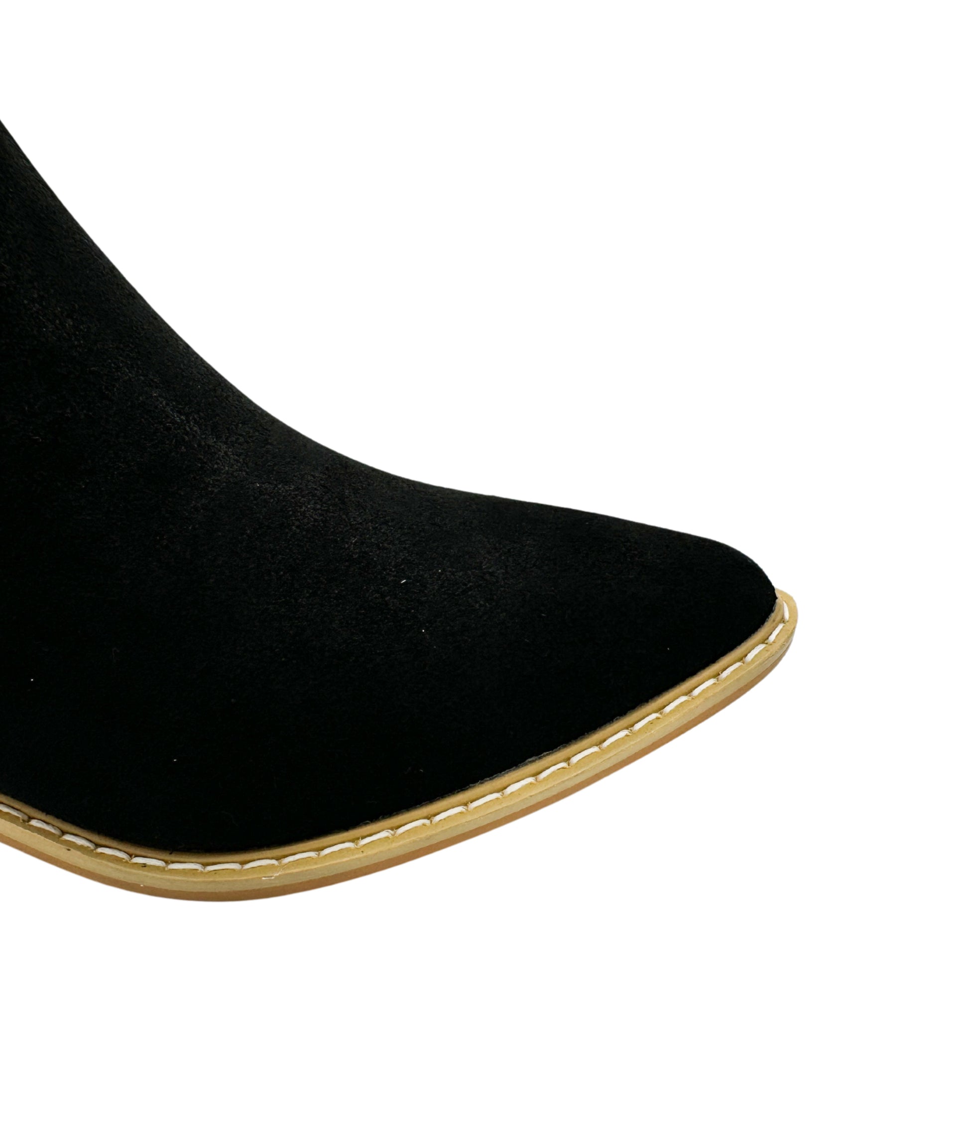 Suede Ankle Boot in Black