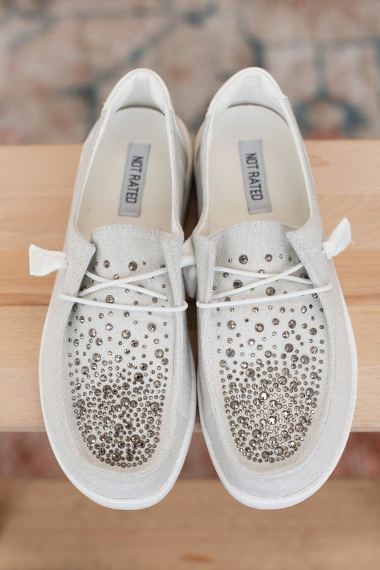 Grey Sneaker, lightweight, rhinestones