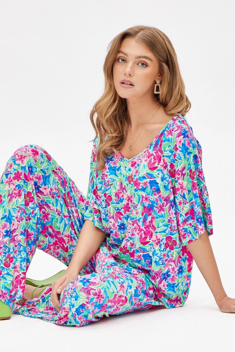 Dear Scarlett wrinkle free Cabana Set in Violet
