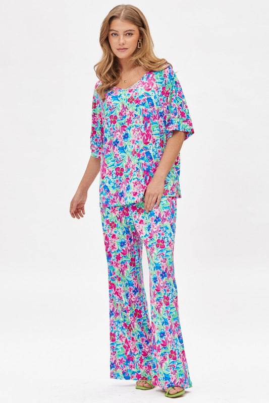 Dear Scarlett wrinkle free Cabana Set in Violet