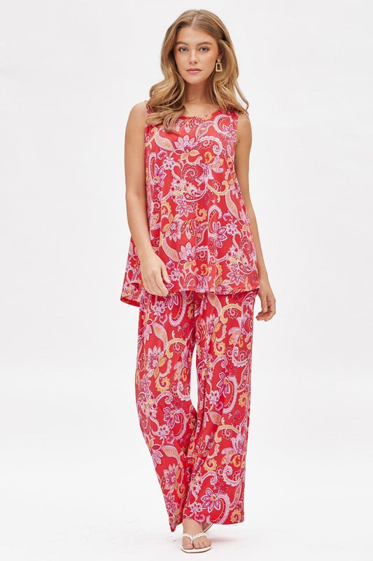 Dear Scarlett Sunkissed Set in Coral wrinkle free