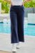 Modal Wide Leg Pants In Navy