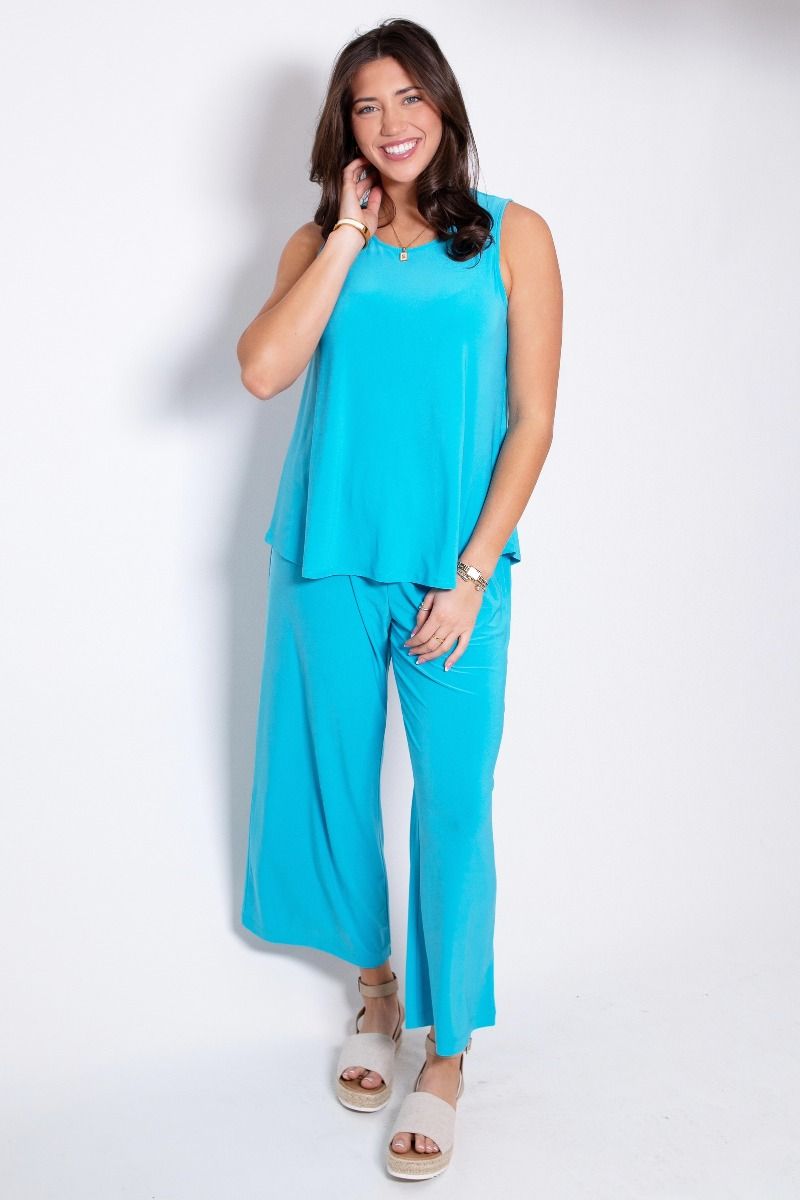 Dear Scarlett wrinkle free pants set regular and plus sizes in Aqua, Emerald, Hot Pink, Orchid, Red, Royal Blue