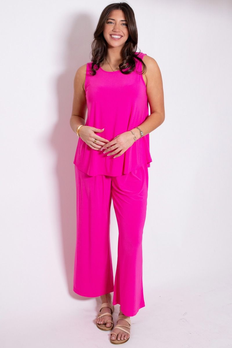 Dear Scarlett wrinkle free pants set regular and plus sizes in Aqua, Emerald, Hot Pink, Orchid, Red, Royal Blue